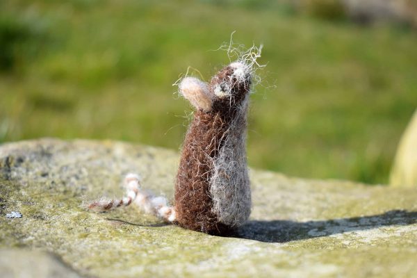 needle felted wool mouse