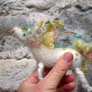 needle felted unicorn wool decoration