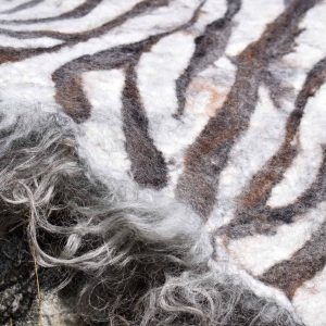 felted wool zebra pattern