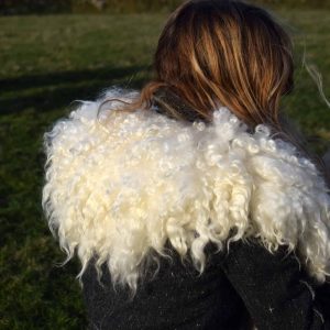 cream felted wool collar