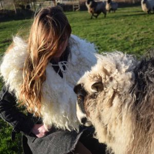 cream felted wool collar