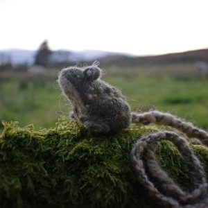 needle felt toad bookmark