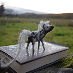 skeleton unicorn needle felt