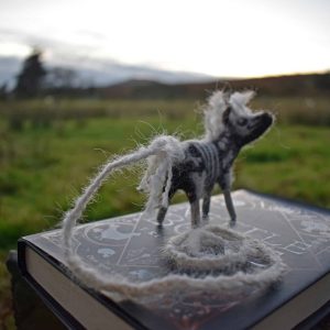 skeleton horse unicorn bookmark