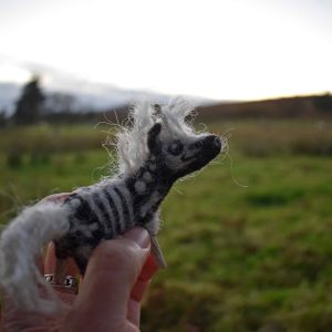 skeleton unicorn needle felt