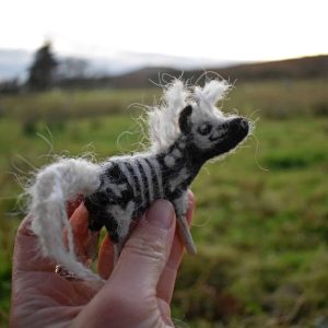 skeleton unicorn needle felt