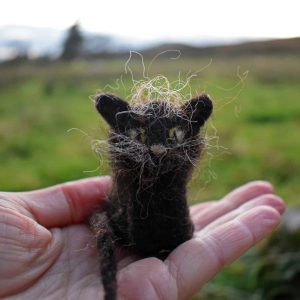 cute witchy black cat bookmark