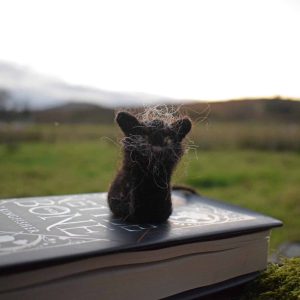 cute black cat bookmark