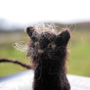 cute witchy black cat bookmark