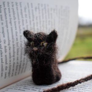 cute black cat bookmark