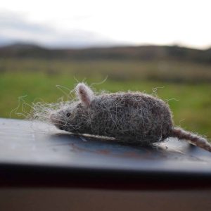 needle felt mouse bookmark