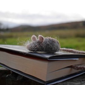 needle felt mouse bookmark