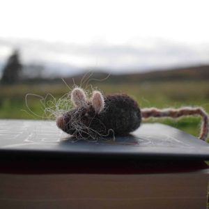 needle felt mouse bookmark