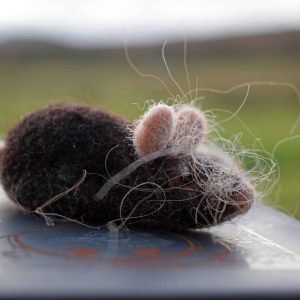 needle felt mouse bookmark