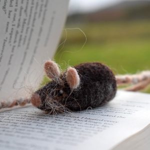 needle felt mouse bookmark