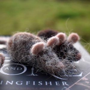 needle felt mouse bookmark