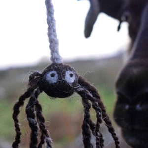 needle felted spider bookmark