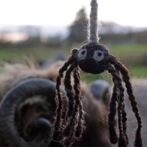 needle felted spider bookmark