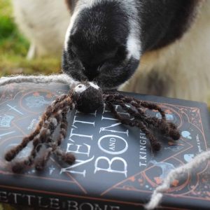 handmade wool spider bookmark