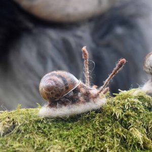 handmade needle felt snail