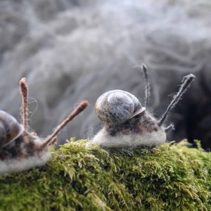 needle felted snail