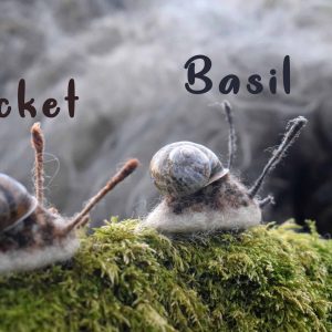 handmade needle felt snail