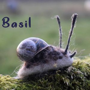 handmade needle felt snail