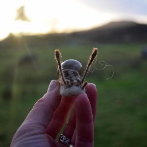 needle felted snail