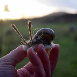 needle felted snail