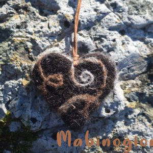 mabinogion keyring heart keyring handmade gift