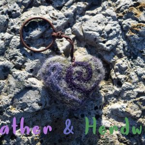 heather and herdwicks keyring heart keyring handmade gift