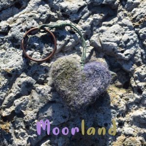 moorland keyring heart keyring handmade gift