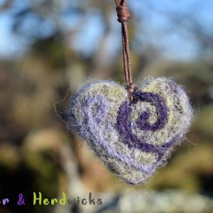 heather and herdwicks keyring heart keyring handmade gift