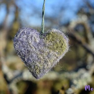 moorland keyring heart keyring handmade gift