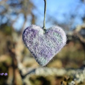 aurora keyring heart keyring handmade gift