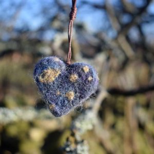 starry sky moon celestial keyring heart keyring handmade gift